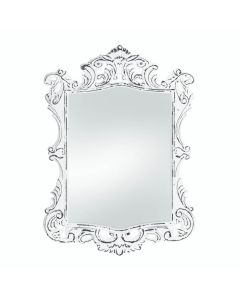 REGAL WHITE DISTRESSED WALL MIRROR